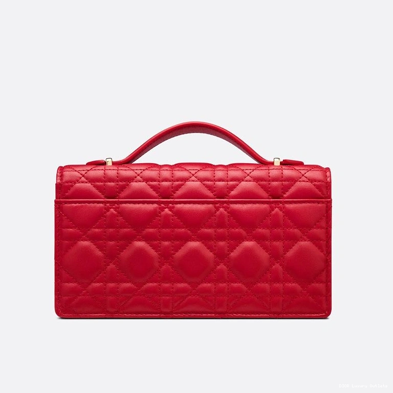 Cheap Bag Lambskin Handle Miss Red Mini Dior Cannage Top 0707 Luxury